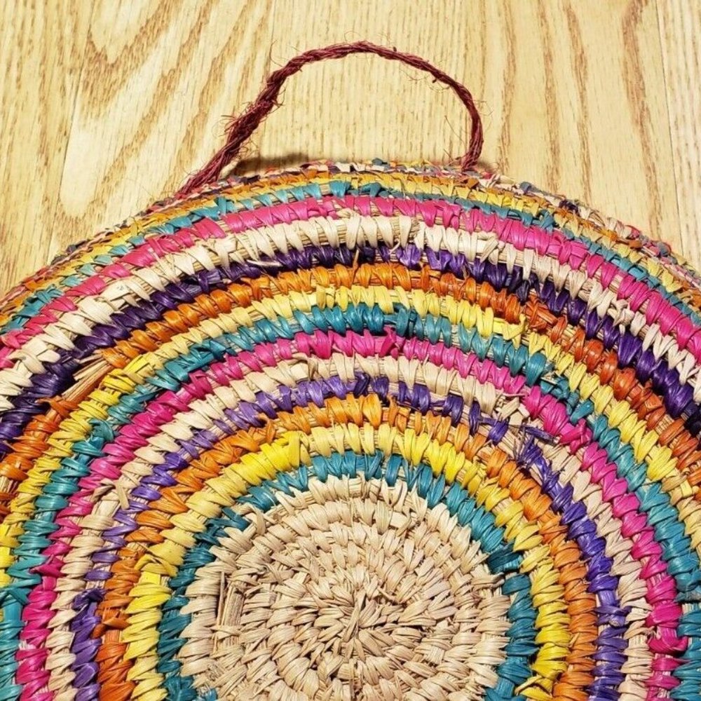 Colorful Wicker Basket Bowl Multi-Color - Picture 7 of 9
